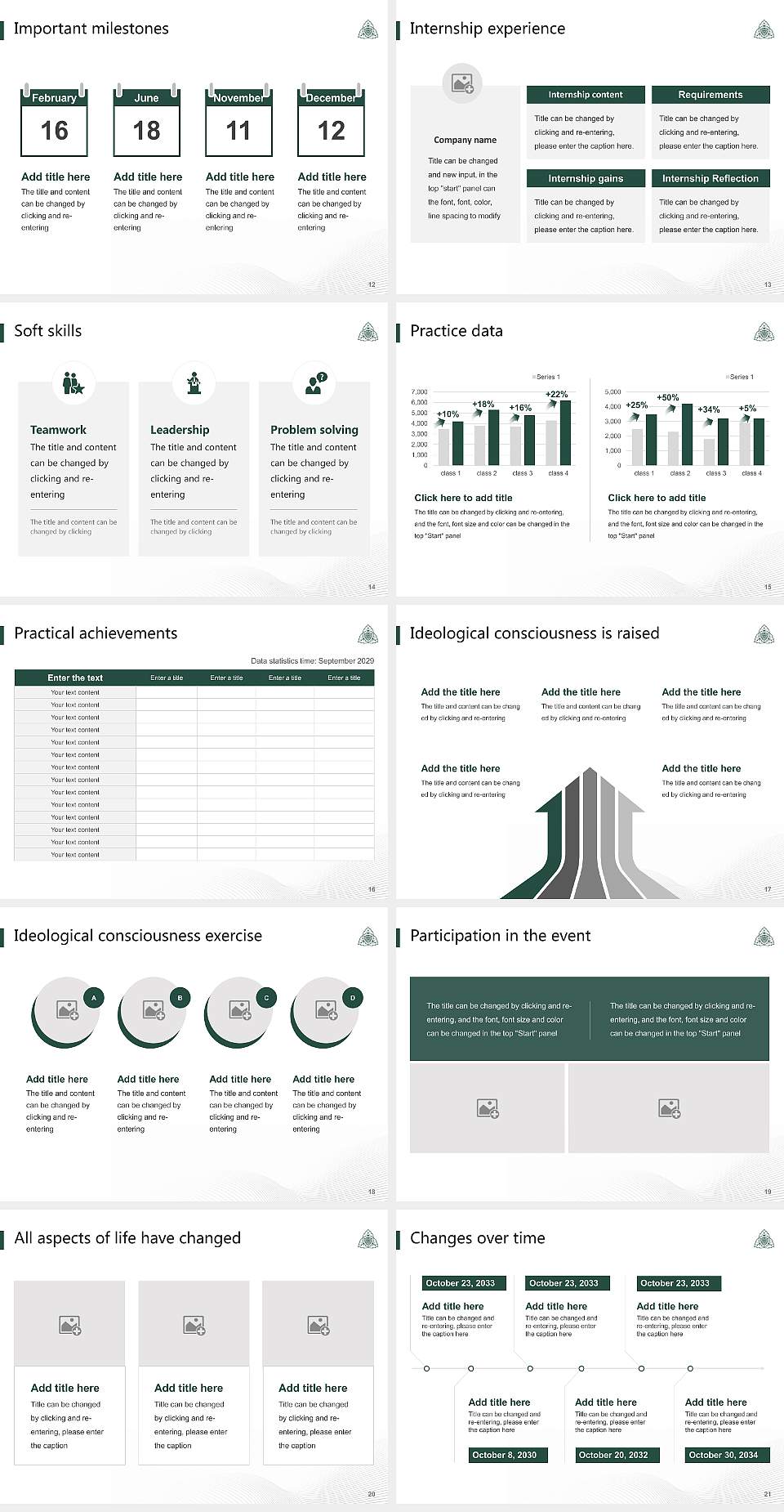 Shijonawate Gakuen University National Scholarship Defense PPT Template4:3 ratio PPT effect preview image3