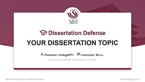 Shizuoka Institute of Science and Technology Graduation Thesis Defense PPT Template
