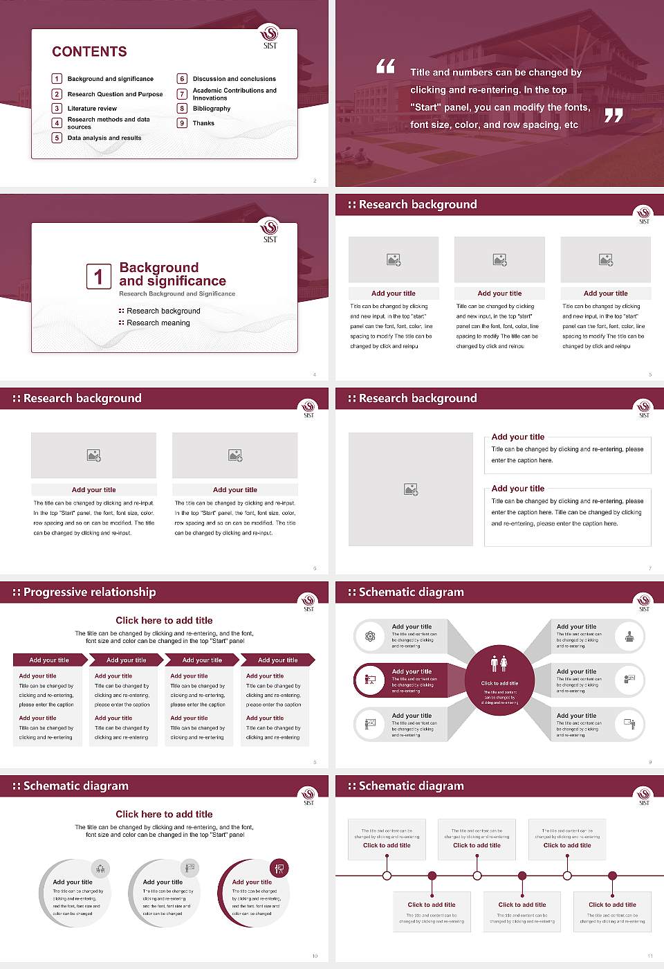 Shizuoka Institute of Science and Technology Graduation Thesis Defense PPT Template16:9 ratio PPT effect preview image2