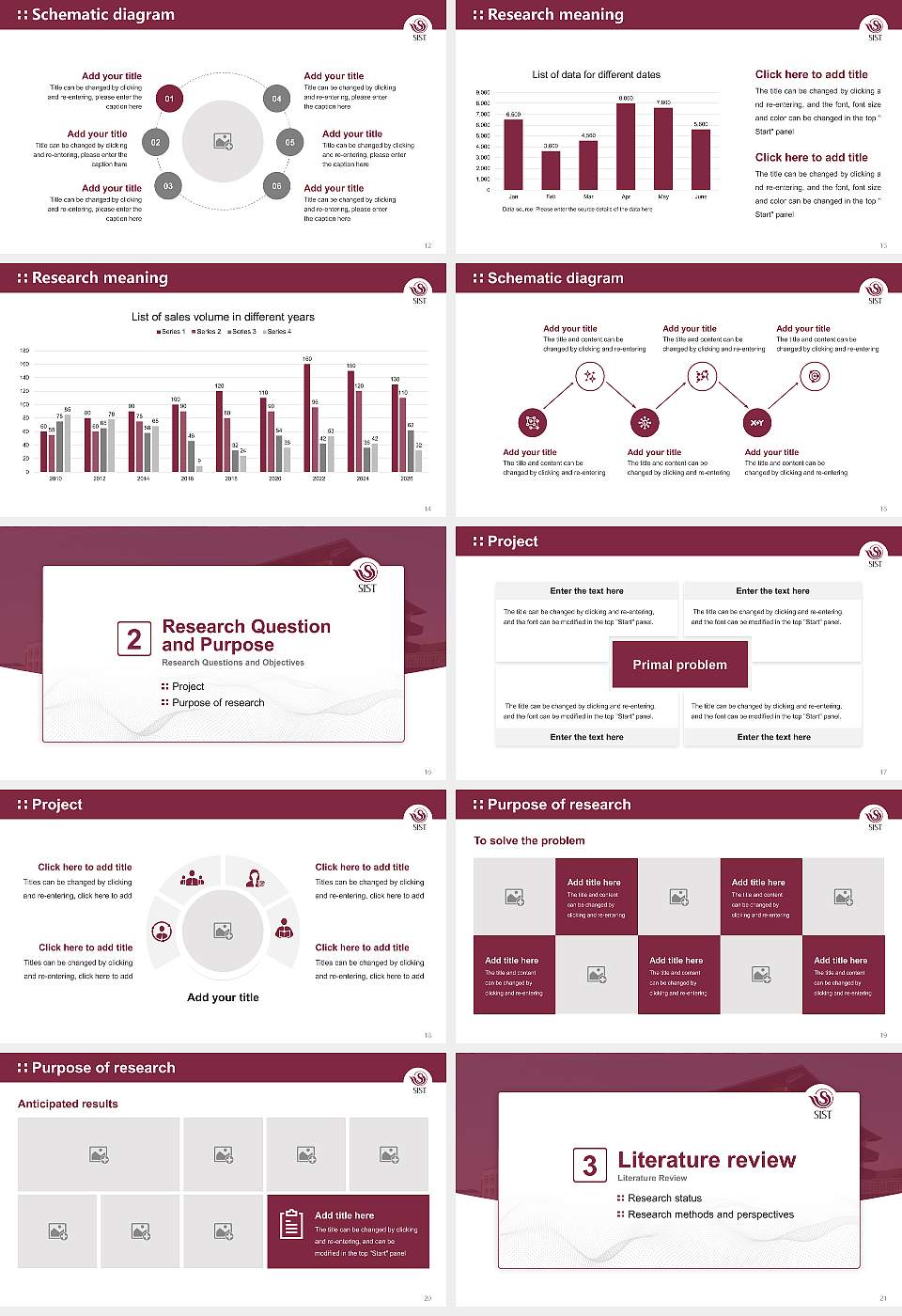 Shizuoka Institute of Science and Technology Graduation Thesis Defense PPT Template16:9 ratio PPT effect preview image3