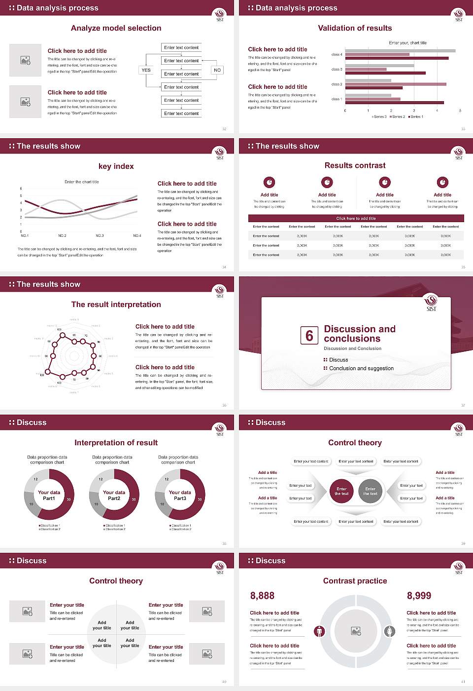 Shizuoka Institute of Science and Technology Graduation Thesis Defense PPT Template16:9 ratio PPT effect preview image5
