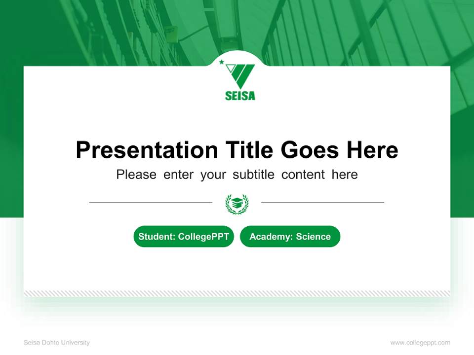 Seisa Dohto University National Scholarship Defense PPT Template4:3 ratio PPT effect preview image4