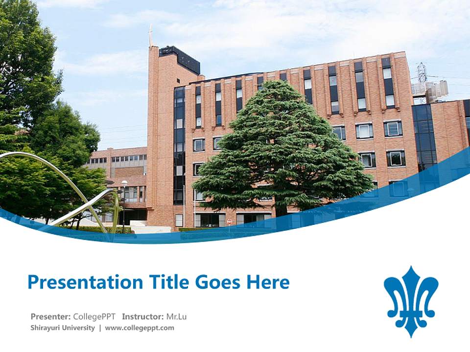 Shirayuri University Course/Courseware Creation PPT Template4:3 ratio PPT effect preview image5