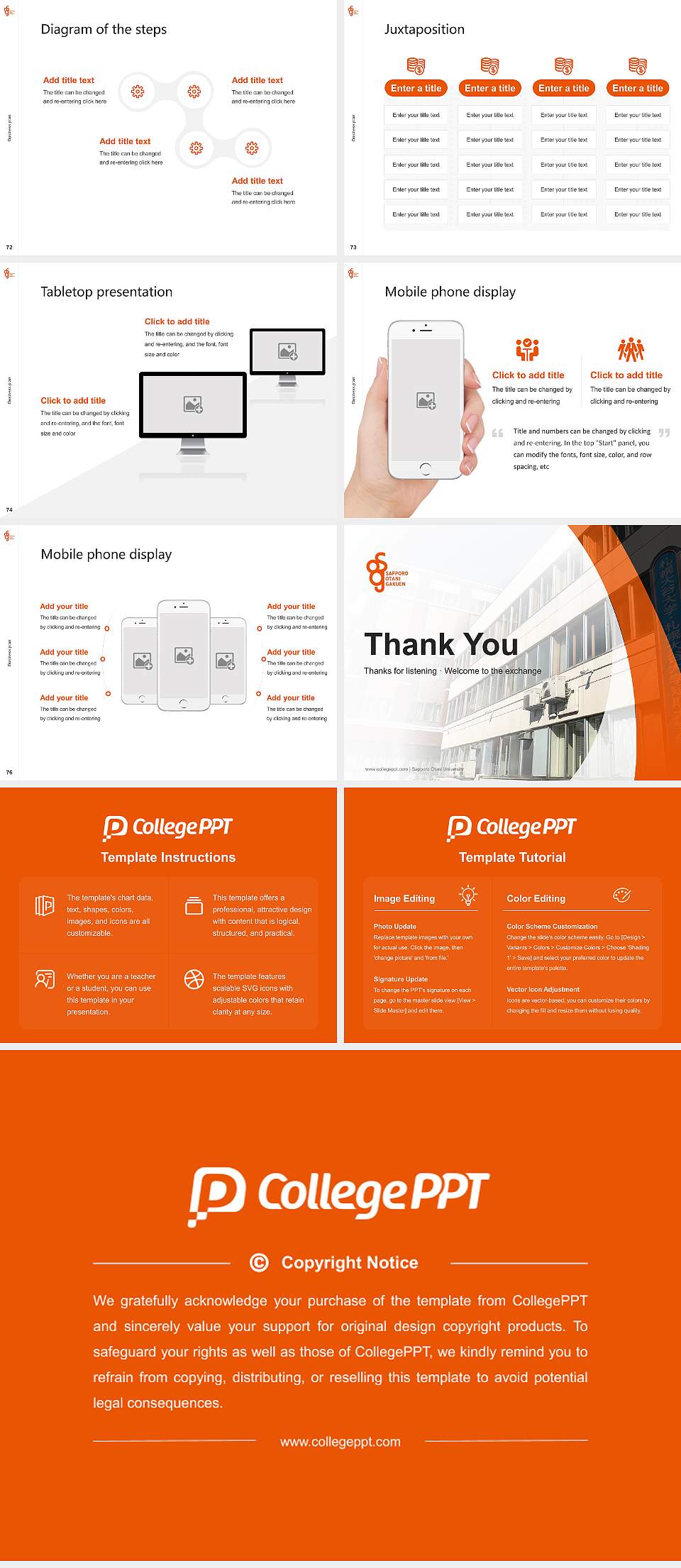 Sapporo Otani University Competition/Entrepreneurship Contest PPT Template4:3 ratio PPT effect preview image9