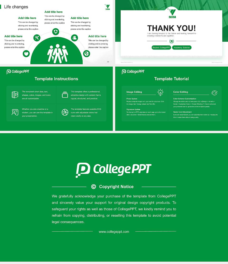 Seisa Dohto University National Scholarship Defense PPT Template16:9 ratio PPT effect preview image4