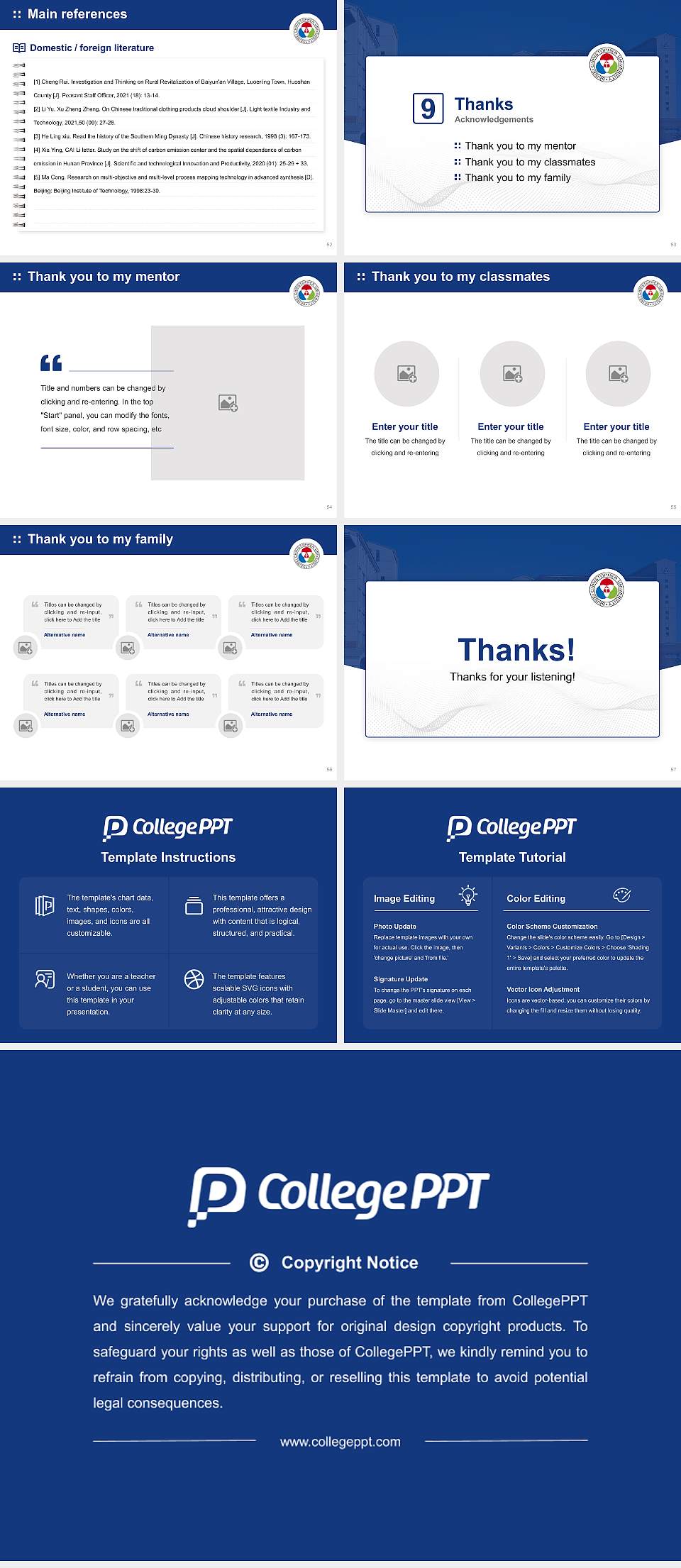 Seirei Christopher University Graduation Thesis Defense PPT Template4:3 ratio PPT effect preview image7