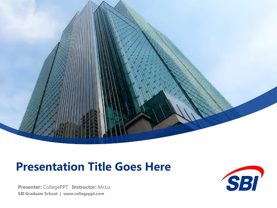 SBI Graduate School Course/Courseware Creation PPT Template4:3 ratio PPT effect preview image5