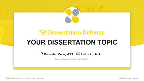 Sapporo Gakuin University Graduation Thesis Defense PPT Template