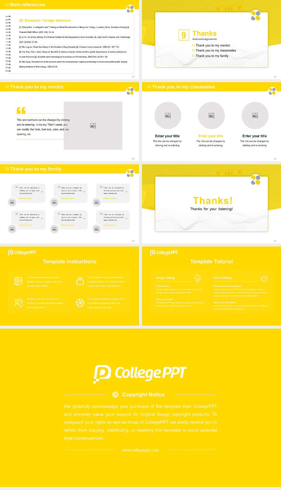 Sapporo Gakuin University Graduation Thesis Defense PPT Template16:9 ratio PPT effect preview image7