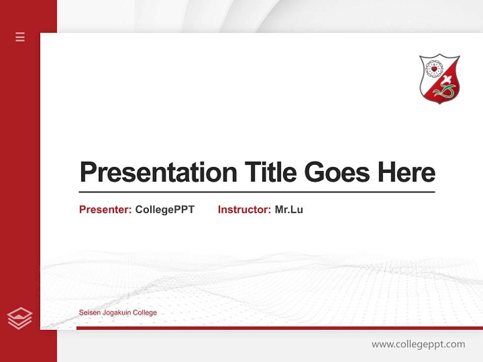 Seisen Jogakuin College Thesis Proposal/Graduation Defense PPT Template4:3 ratio PPT effect preview image5