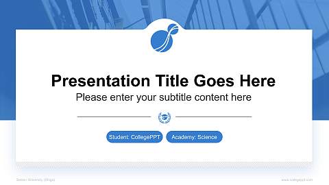 Seisen University (Shiga) National Scholarship Defense PPT Template