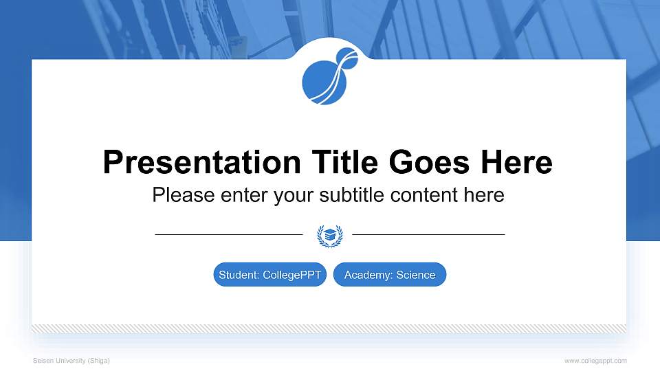 Seisen University (Shiga) National Scholarship Defense PPT Template16:9 ratio PPT effect preview image1