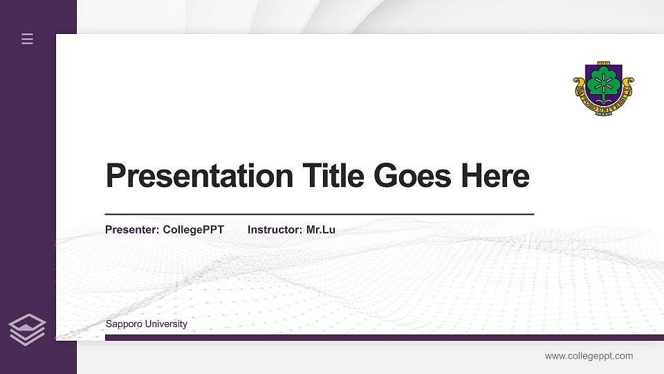 Sapporo University Thesis Proposal/Graduation Defense PPT Template16:9 ratio PPT effect preview image