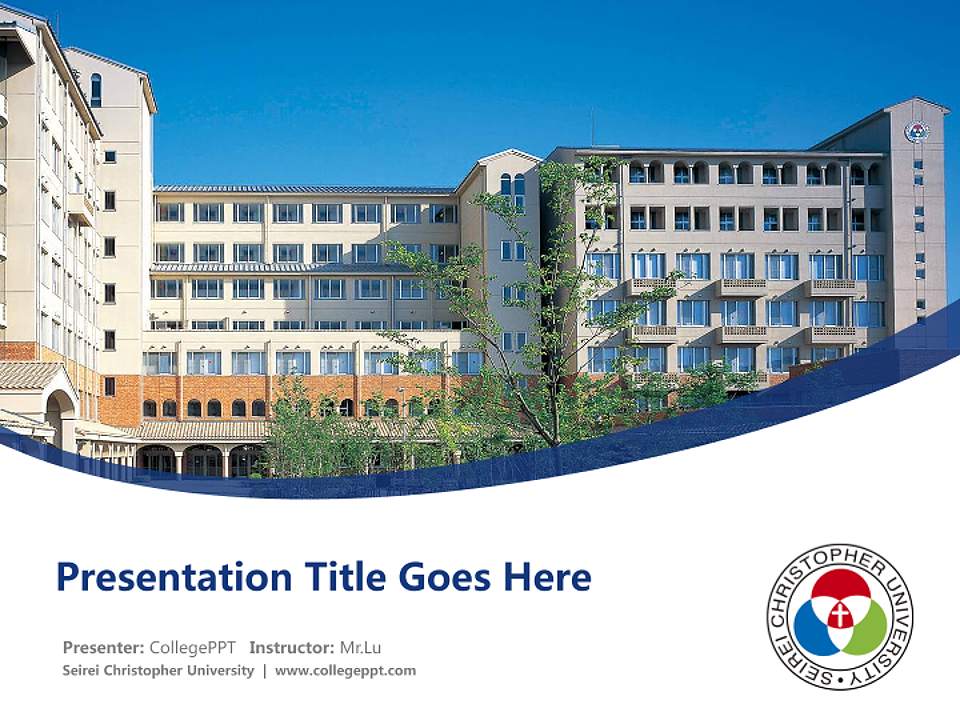 Seirei Christopher University Course/Courseware Creation PPT Template4:3 ratio PPT effect preview image5