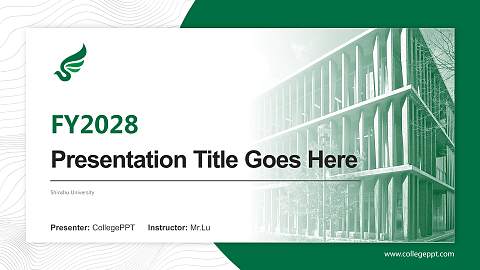 Shinshu University Academic Presentation/Research Findings Report PPT Template