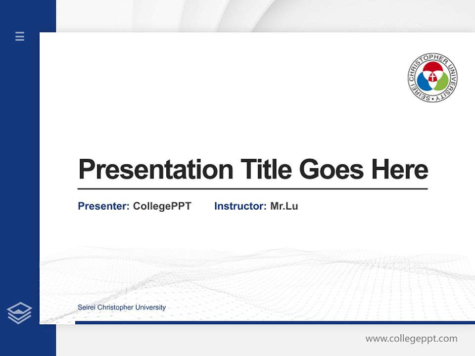 Seirei Christopher University Thesis Proposal/Graduation Defense PPT Template4:3 ratio PPT effect preview image5
