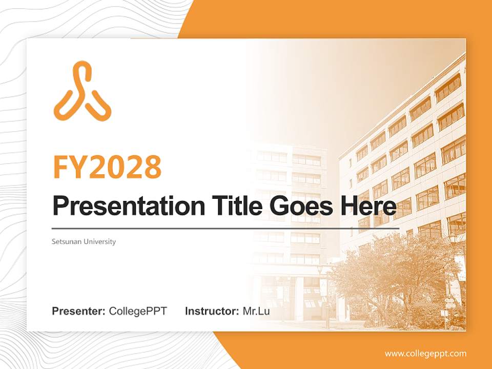 Setsunan University Academic Presentation/Research Findings Report PPT Template4:3 ratio PPT effect preview image5