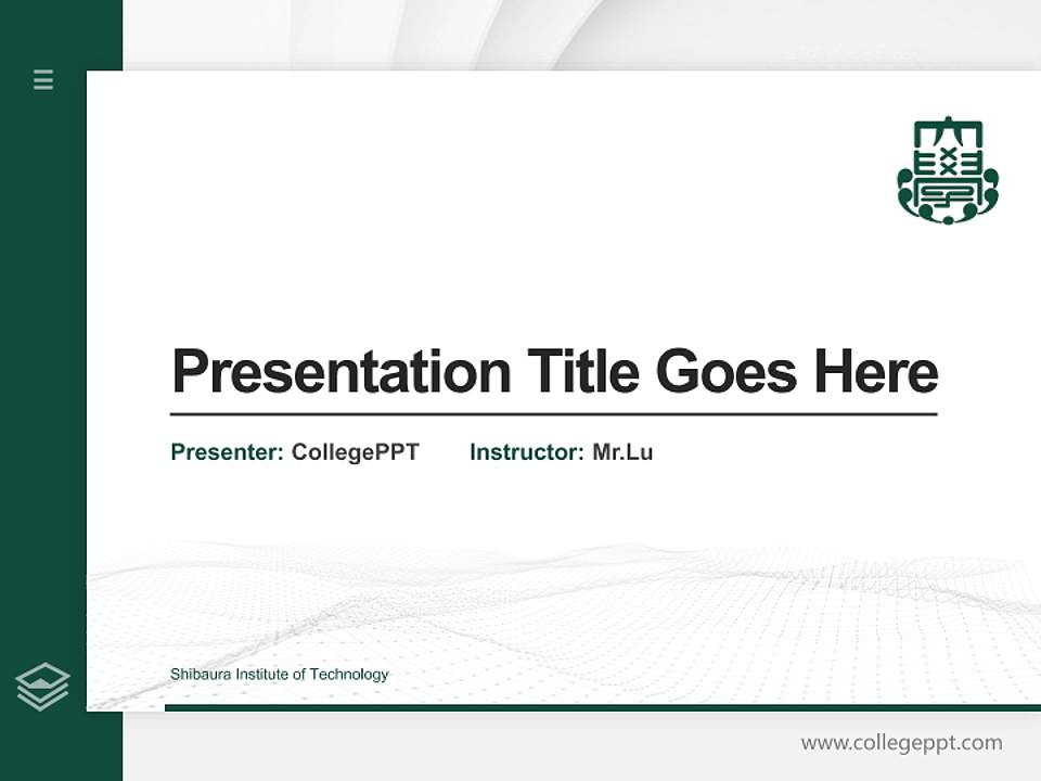 Shibaura Institute of Technology Thesis Proposal/Graduation Defense PPT Template4:3 ratio PPT effect preview image5