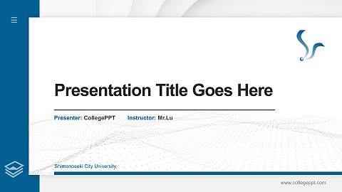 Shimonoseki City University Thesis Proposal/Graduation Defense PPT Template