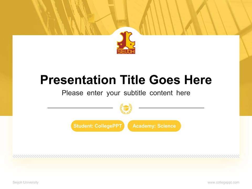 Seijoh University National Scholarship Defense PPT Template4:3 ratio PPT effect preview image4