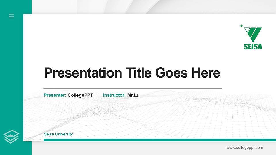 Seisa University Thesis Proposal/Graduation Defense PPT Template16:9 ratio PPT effect preview image