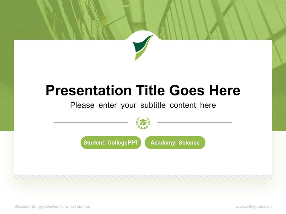 Shizuoka Sangyo University Iwata Campus National Scholarship Defense PPT Template4:3 ratio PPT effect preview image4