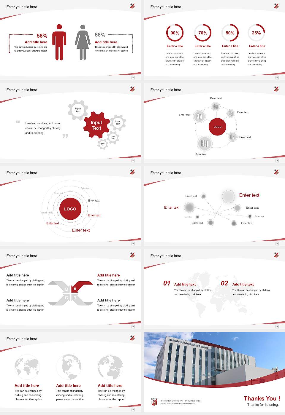 Seisen Jogakuin College Course/Courseware Creation PPT Template16:9 ratio PPT effect preview image4