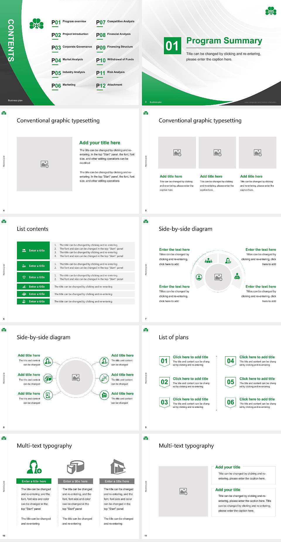 Sendai University Competition/Entrepreneurship Contest PPT Template4:3 ratio PPT effect preview image2