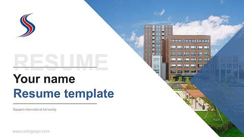 Sapporo International University Resume PPT Template