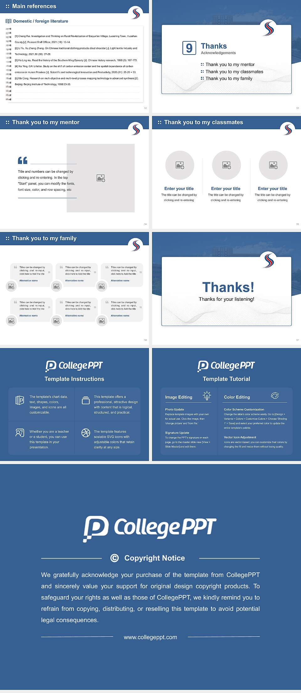 Sapporo International University Graduation Thesis Defense PPT Template4:3 ratio PPT effect preview image7