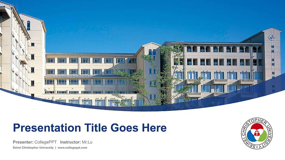 Seirei Christopher University Course/Courseware Creation PPT Template16:9 ratio PPT effect preview image