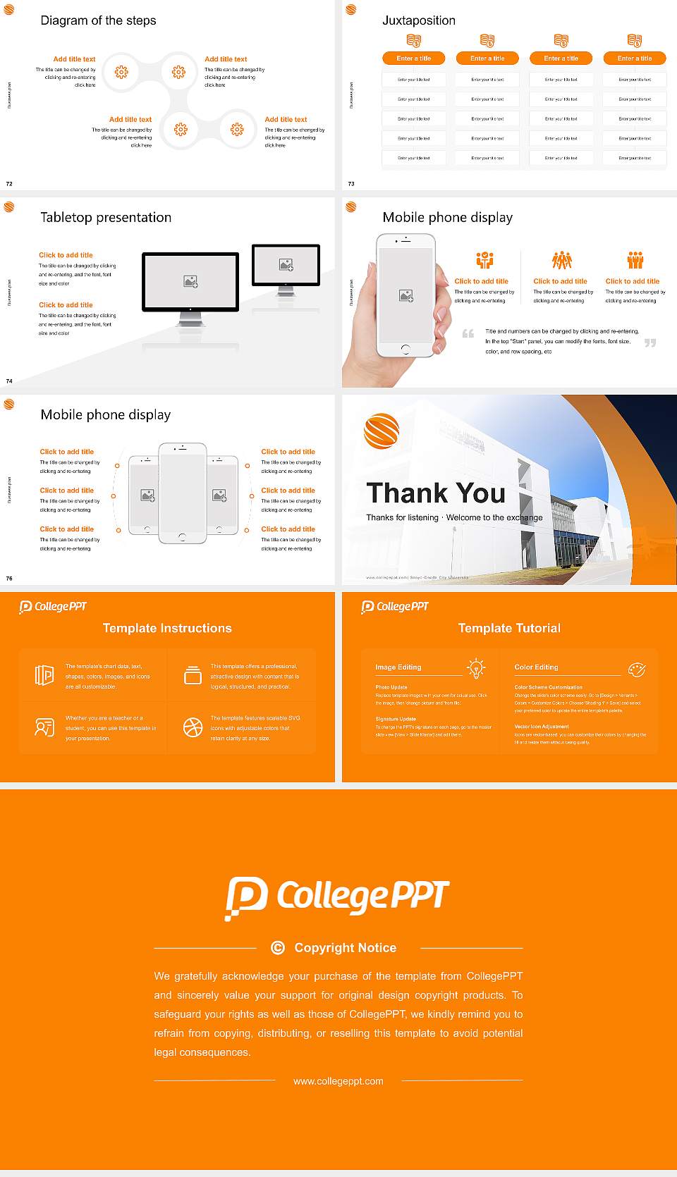 Sanyo-Onoda City University Competition/Entrepreneurship Contest PPT Template16:9 ratio PPT effect preview image9