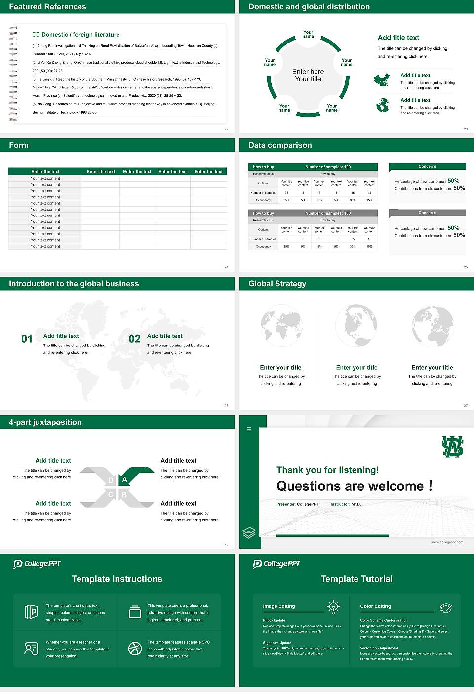Seinan Gakuin University Thesis Proposal/Graduation Defense PPT Template16:9 ratio PPT effect preview image4