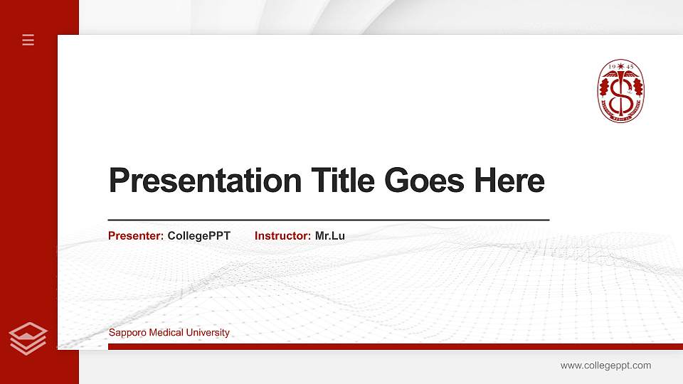 Sapporo Medical University Thesis Proposal/Graduation Defense PPT Template16:9 ratio PPT effect preview image