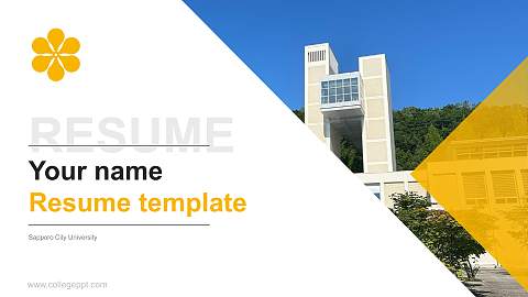 Sapporo City University Resume PPT Template