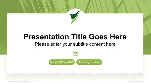 Shizuoka Sangyo University Iwata Campus National Scholarship Defense PPT Template