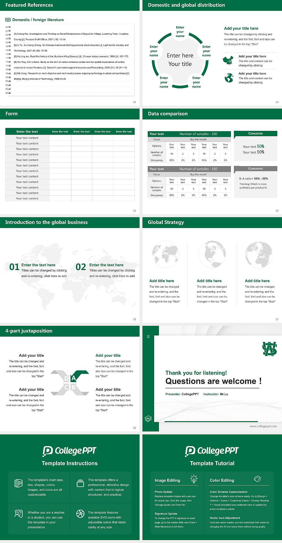 Seinan Gakuin University Thesis Proposal/Graduation Defense PPT Template4:3 ratio PPT effect preview image4