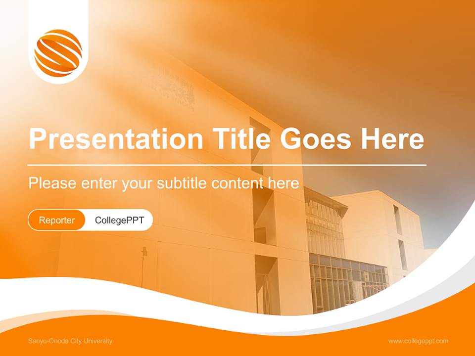 Sanyo-Onoda City University Lecture Sharing and Networking Event PPT Template4:3 ratio PPT effect preview image4