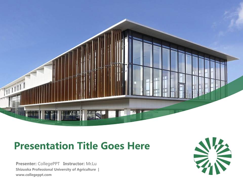 Shizuoka Professional University of Agriculture Course/Courseware Creation PPT Template4:3 ratio PPT effect preview image5