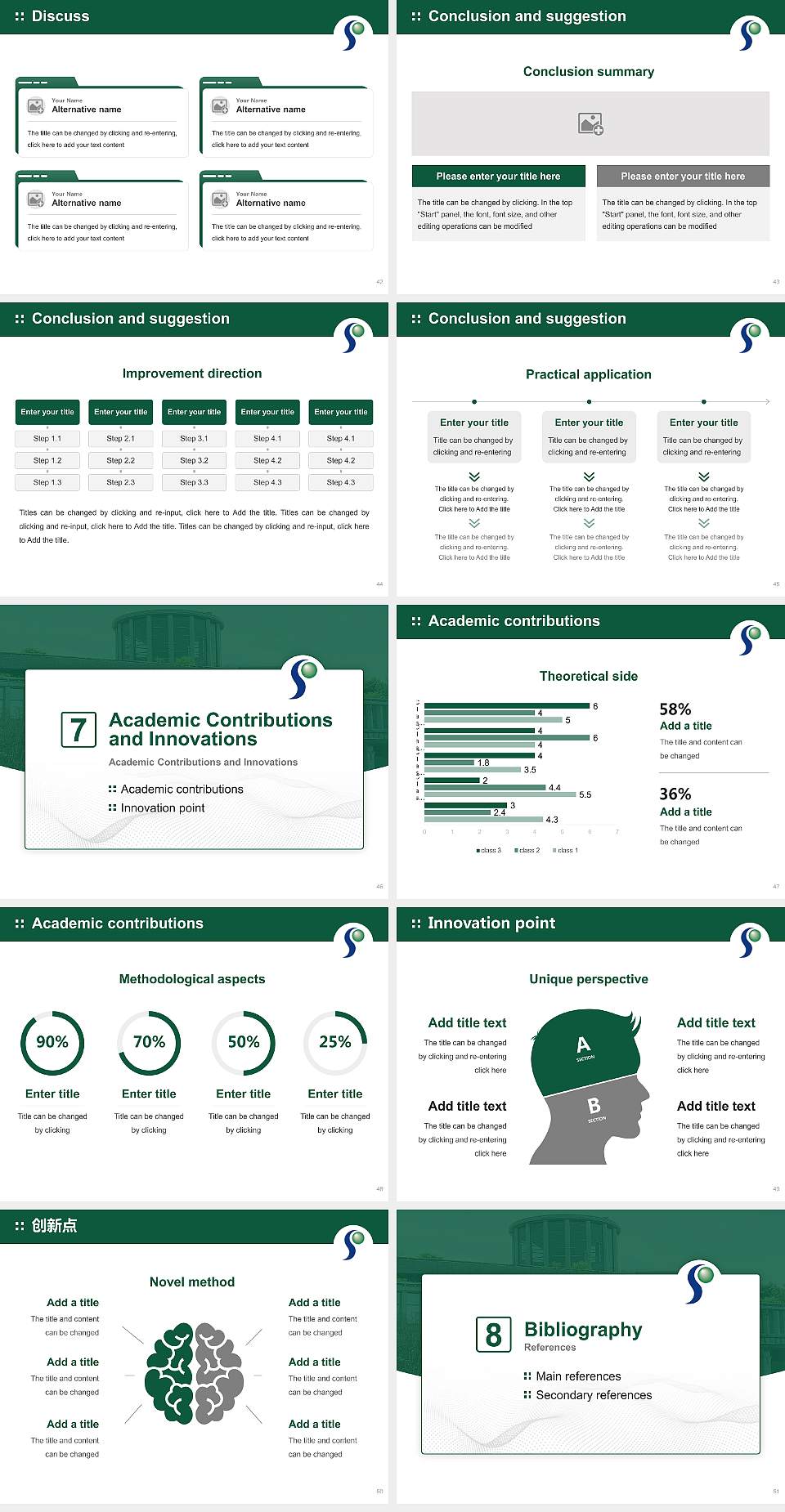 Senshu University Ikuta Campus Graduation Thesis Defense PPT Template4:3 ratio PPT effect preview image6
