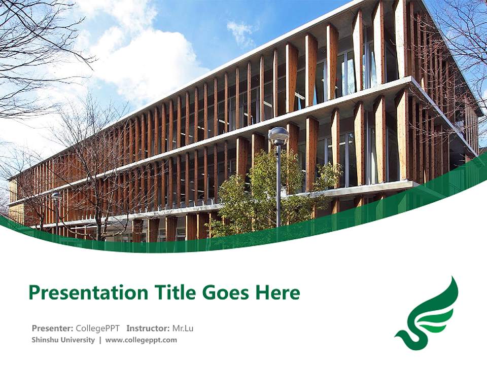 Shinshu University Course/Courseware Creation PPT Template4:3 ratio PPT effect preview image5