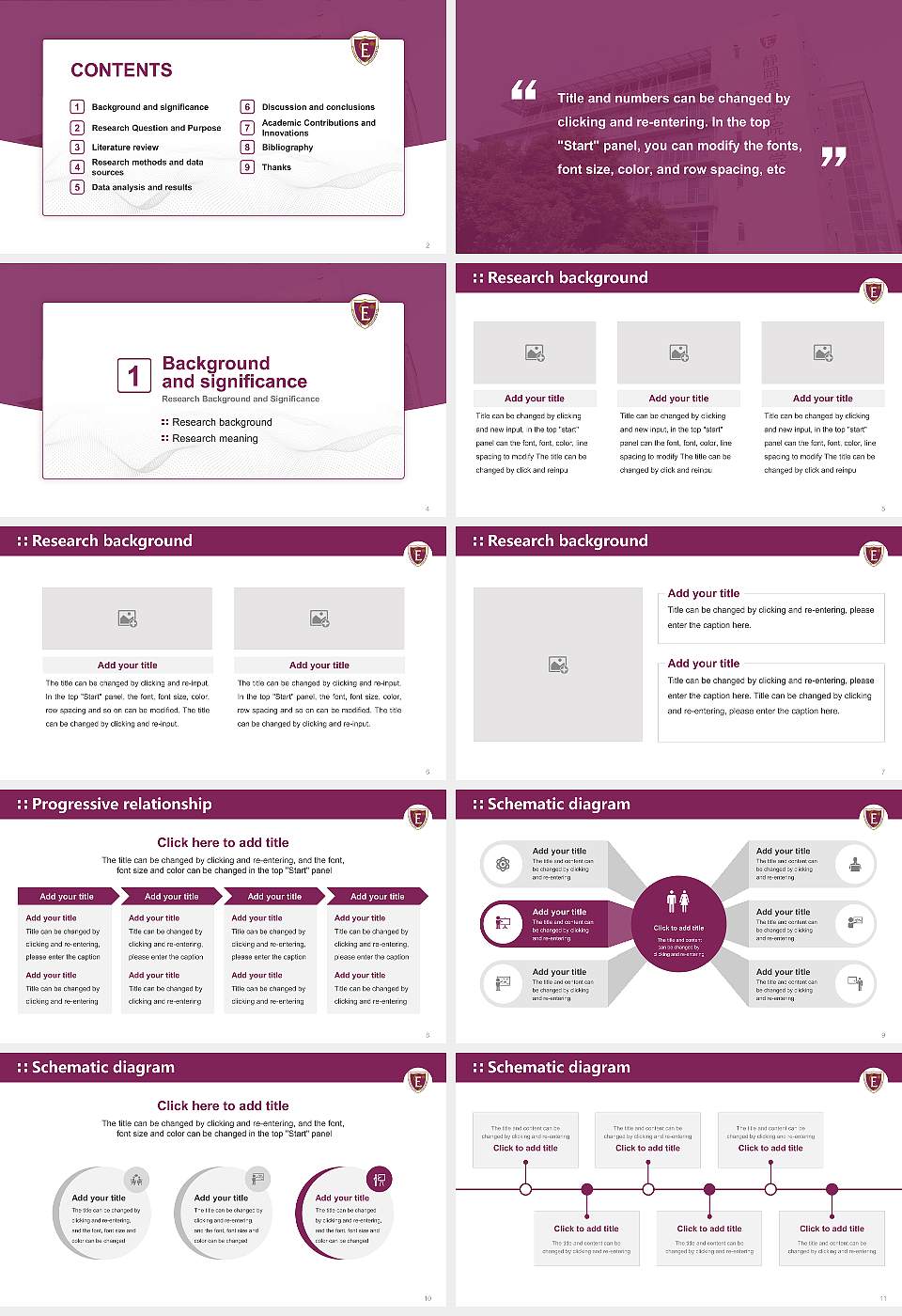 Shizuoka Eiwa Gakuin University Graduation Thesis Defense PPT Template16:9 ratio PPT effect preview image2