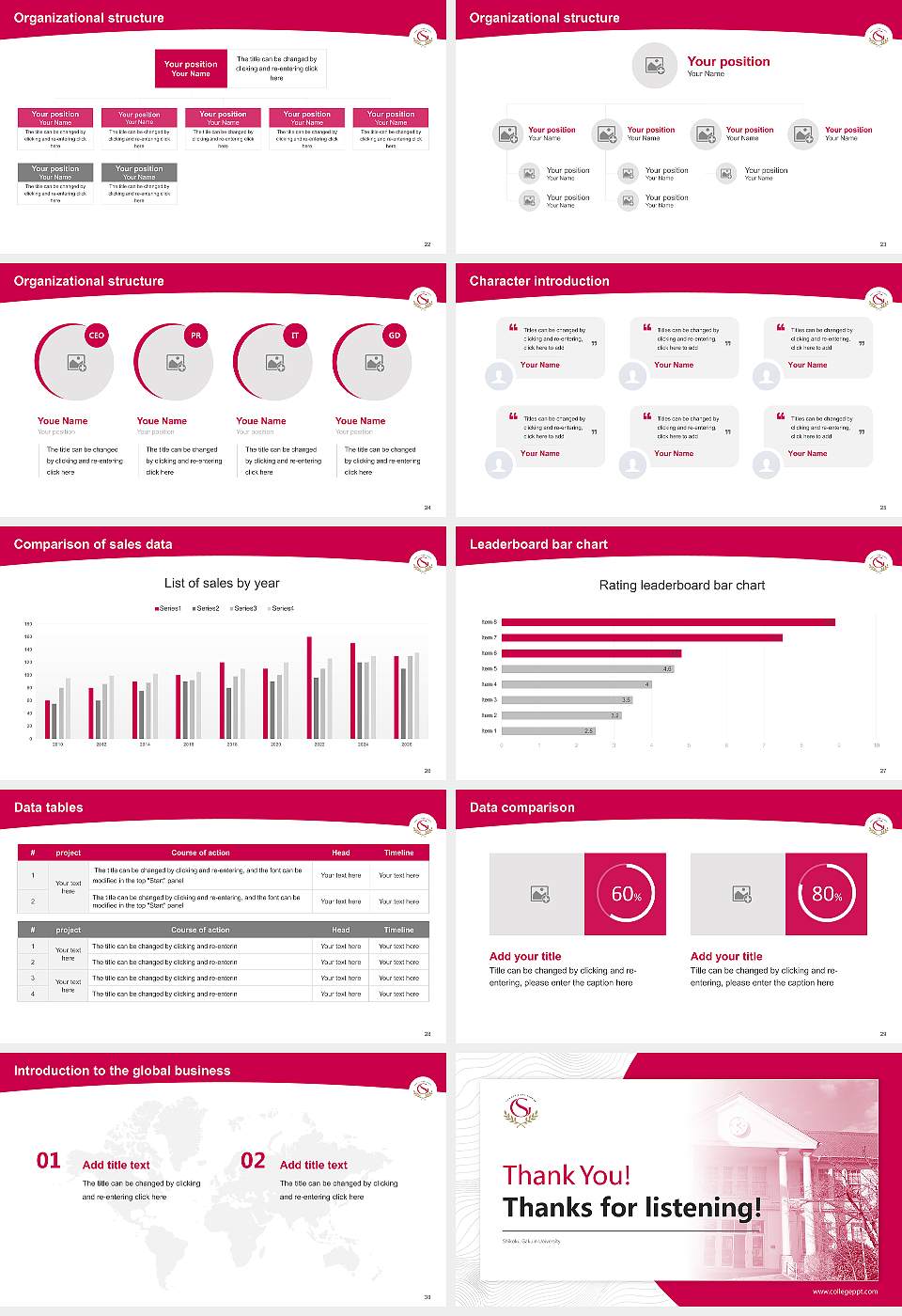 Shikoku Gakuin University Academic Presentation/Research Findings Report PPT Template16:9 ratio PPT effect preview image4