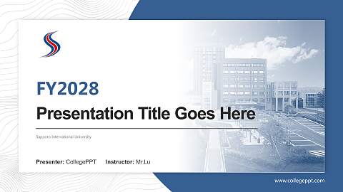 Sapporo International University Academic Presentation/Research Findings Report PPT Template
