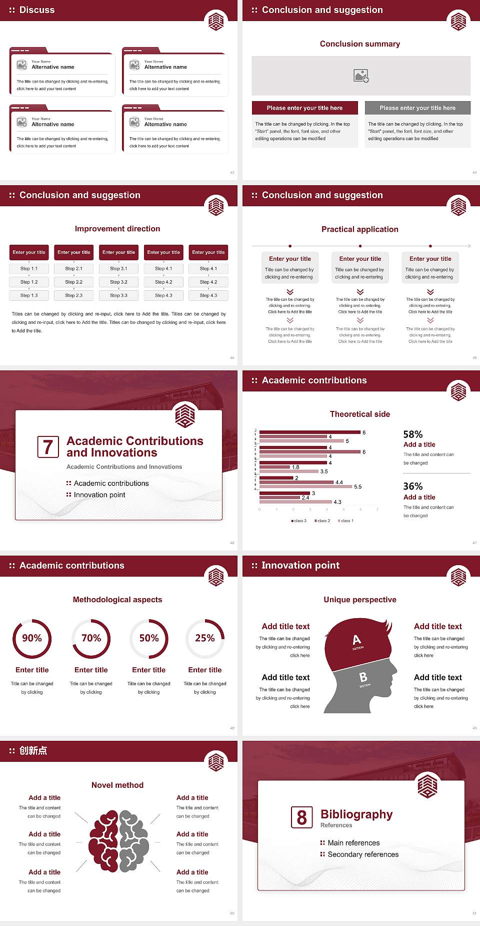 Sanjo City University Graduation Thesis Defense PPT Template4:3 ratio PPT effect preview image6