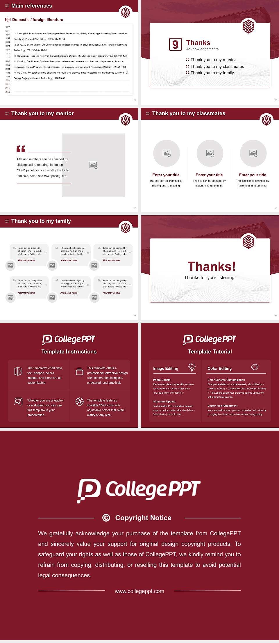 Sanjo City University Graduation Thesis Defense PPT Template4:3 ratio PPT effect preview image7