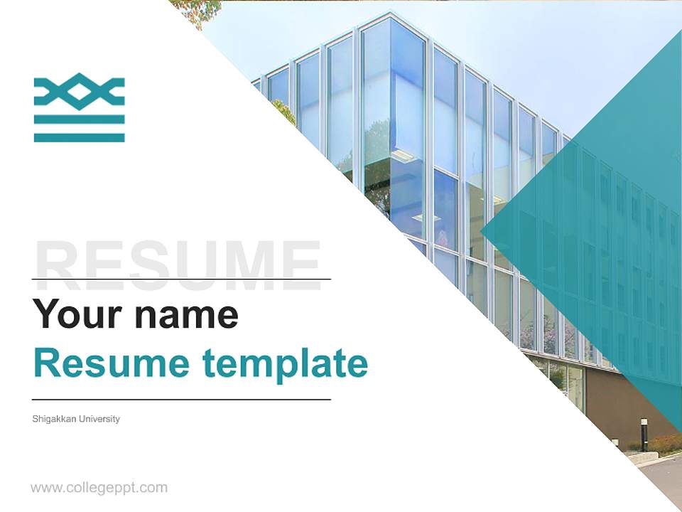Shigakkan University Resume PPT Template4:3 ratio PPT effect preview image5