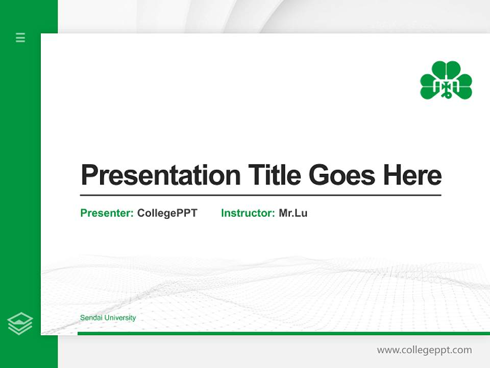Sendai University Thesis Proposal/Graduation Defense PPT Template4:3 ratio PPT effect preview image5