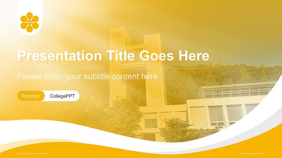 Sapporo City University Lecture Sharing and Networking Event PPT Template16:9 ratio PPT effect preview image