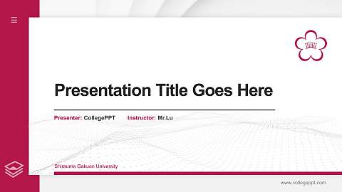 Shiraume Gakuen University Thesis Proposal/Graduation Defense PPT Template